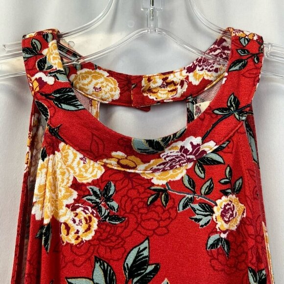 Hippie Rose Womens A Line Dress Multicolor Floral Stretch Sleeveless XS - Picture 9 of 11